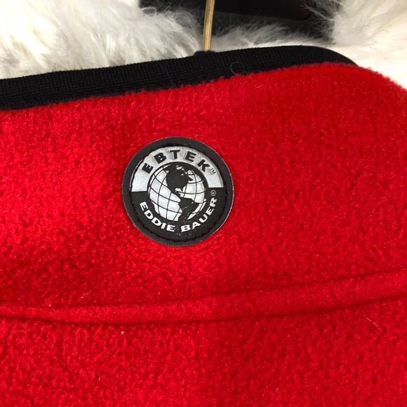 Eddie Bauer EBTEK Red Fleece Full Zip Jacket, Zip Pockets, Men’s SZ L Tall - Picture 8 of 8